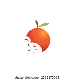 Orangenfrucht-Logo, Vektorgrafik