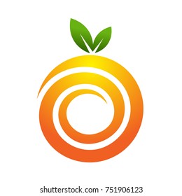 Orange Fruit Logo Template