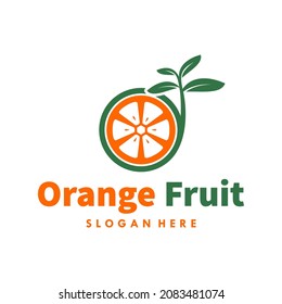 Orange Fruit Logo Template Design Vector