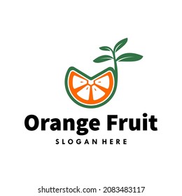 Design-Vektorgrafik für Orange-Fruchtlogo