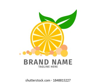 plantilla de logotipo de frutos anaranjados para icono de variante de producto y marca 