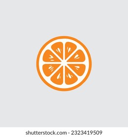 Orange fruit logo vector design