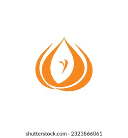 Diseño vectorial del logo de la fruta naranja