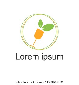 Orange fruit logo . Vector illustration