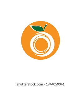 Modelo de ilustración de Vector de fruta naranja