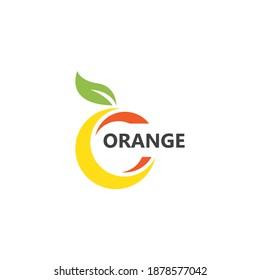 Orange-Fruchtlogo, Vektorgrafik-Vorlage