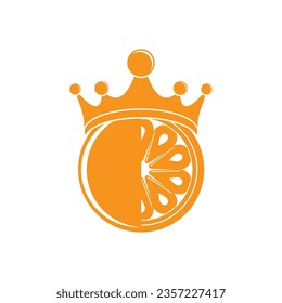 Orange fruit logo Vector illustration template design