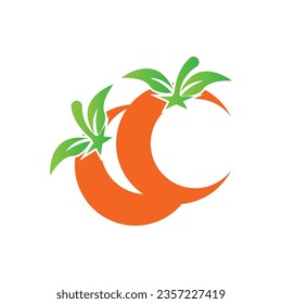 Orange-Frucht-Logo, Vektorgrafik-Vorlagendesign