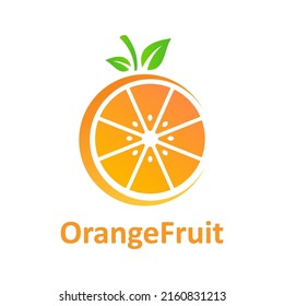 orange fruit logo vector template