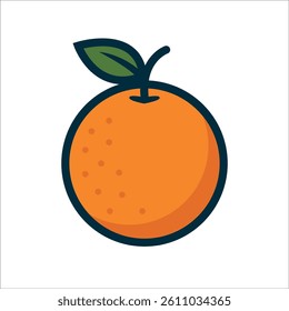 Orange Fruit – Minimalist Citrus Vector Illustration for Cricut, Stickers, and Modern Kitchen Art