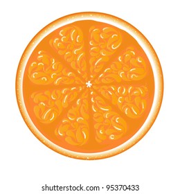 Orange. Fruit on a white background.
