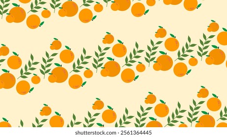 Orange fruit pattern background. Vector of Orange fruit icon. Perfect for textile, fabric, print, web, business, advertising, social media, many more. SSTKbackgrounds 
