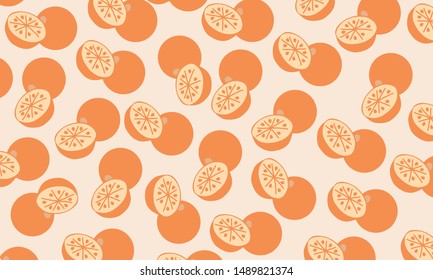 Orange fruit pattern for dinning covers