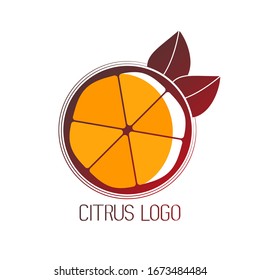 Orange Fruit Is Placed In A Cartoon Style With The Image Of A Whole And Half Of Fresh Citrus Juice