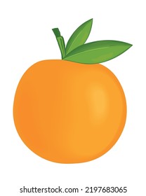 orangefarbene Frucht - realistisches Einzelsymbol