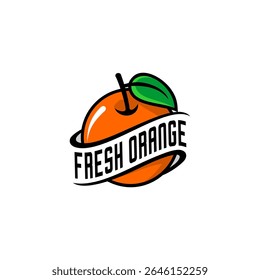 A orange fruit and ribbon 