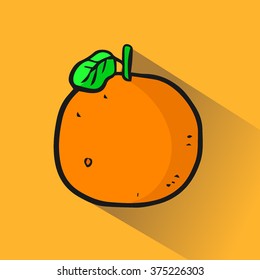 Orange fruit . ripe orange fruit. Vector illustration