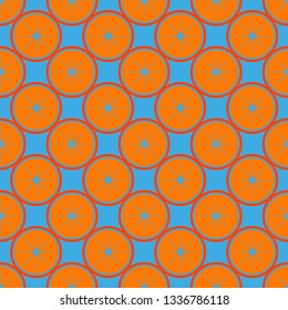 Orange fruit seamless bright art vector pattern