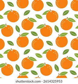 Orange fruit seamless pattern background vector