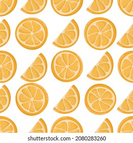 Orange fruit seamless pattern. Exotic Ftuit Background