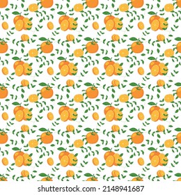 diseño de patrones sin soldadura de frutos anaranjados 
