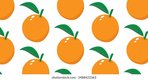 Patrón sin costuras de fruta naranja en estilo minimalista. Ilustración vectorial.