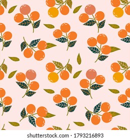 Patrón sin foco de fruta naranja. Color moderno y de diseño. Diseño plano Patrón sin problemas. Un patrón para papel pintado, papel impreso y textil. 