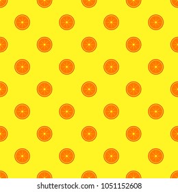Orange fruit seamless yellow pattern