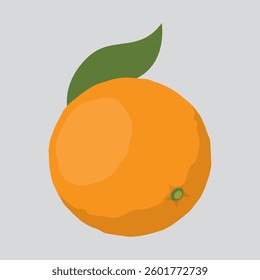 Orange fruit. Simple flat design. Eps10 vector illustration.