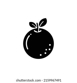 Icono plano de fruta naranja