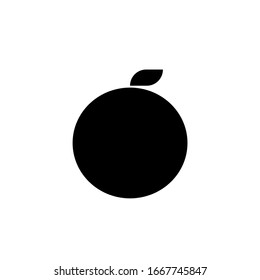 anaranjado icono simple en fondo blanco 