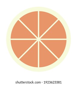 ANIMACIÓN DE LA SUELA DE FRUTA NARANJA CON COLOR NARANJA
