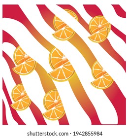 Frutos naranjas, rodajas, aislados, fondo blanco