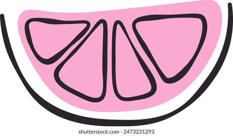 Orange Fruit Slice Vector Illustration