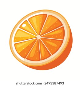 Orange Fruit Slice, white background