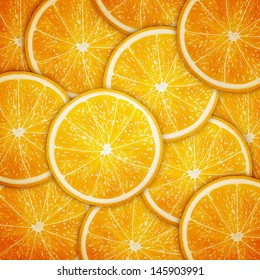 Orange fruit slices background eps10 vector illustration