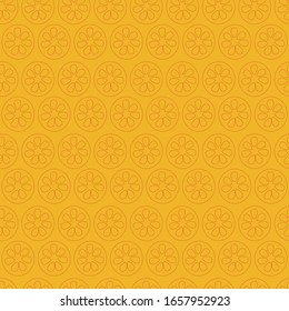 orange fruit slices seamless vector pattern