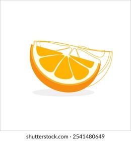 orange fruit slices vector illustration