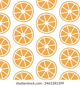 Orange Obst Sommer Vektorgrafik nahtlos Muster.