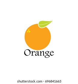 orange fruit symbol logo vector