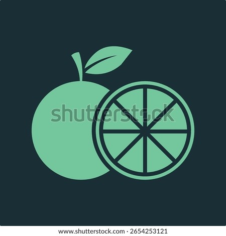 Orange fruit trendy applicable important vector Illustration design fascinating colorful background.eps