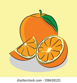 Orange Fruit Vector 