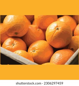 orange fruit vector background citrus fruit that belongs to the Rutaceae family. It is round in shape, typically orange in color, and has a thick, textured peel.