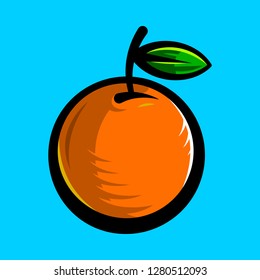 Orange fruit vector cartoon