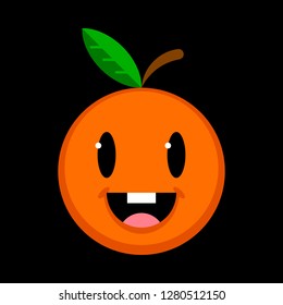 Orange fruit vector cartoon