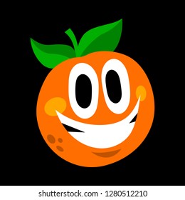 Orange fruit vector cartoon