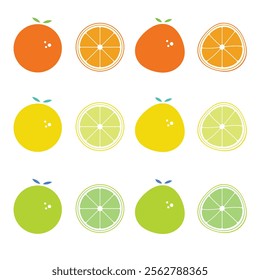 orange fruit vector design, with simple design. used for stickers, menu books and others