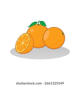 Vetor de fruta laranja fresco e suculento