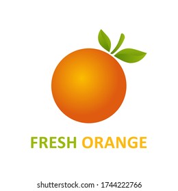 Ilustración del icono del vector de frutas naranja