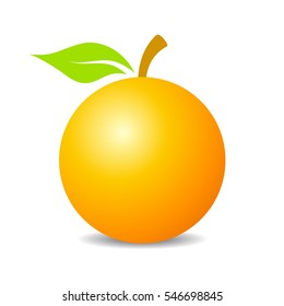 Orange fruit vector icon isolated on white background. Orange vector icon. Orange eps illustration.